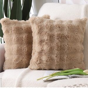 New! 24x24 SOFT thick plush pillow covers (pack of 2)
